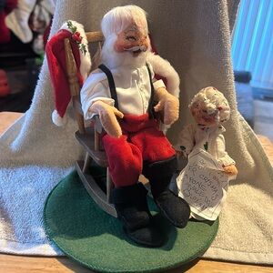 Annalee vintage 1990 Santa Claus in rocking chair